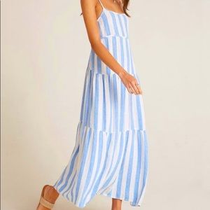 Bella Dahl tie back maxi dress.  Blue and white stripe.  Size small